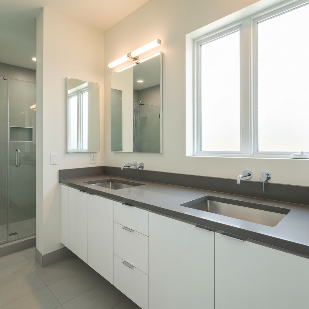 Contemporary Double Vanity Bath