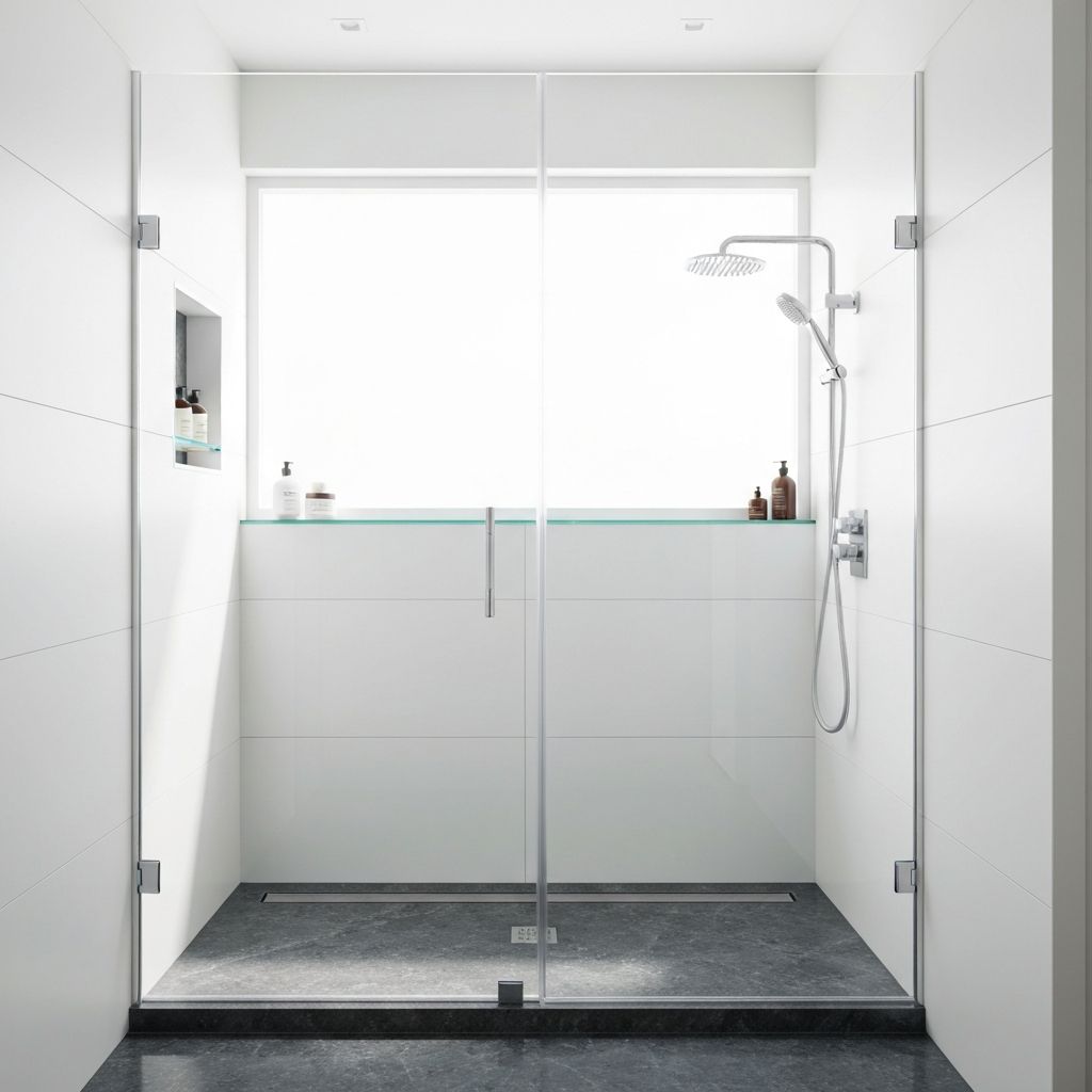 Modern bathroom with walk-in shower