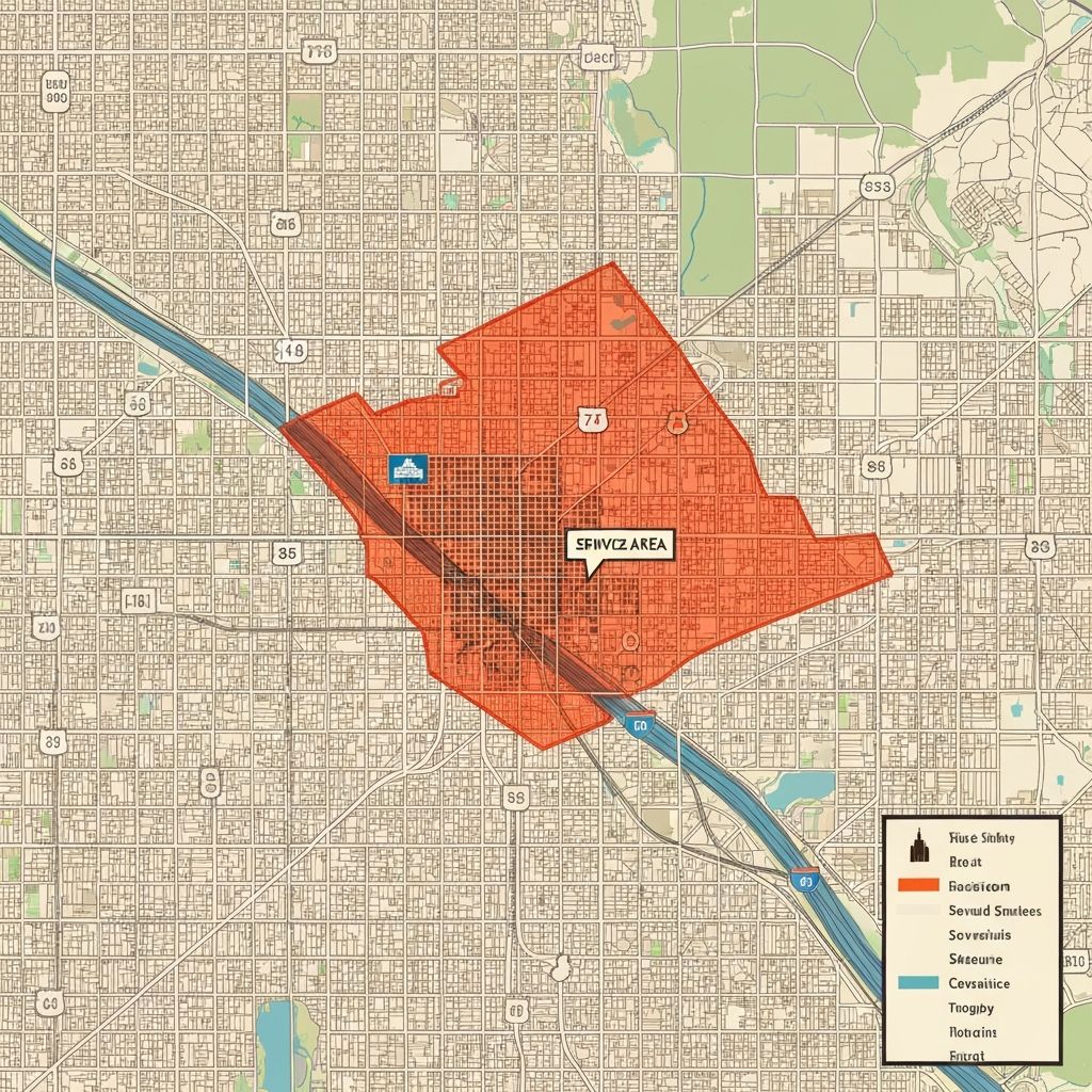 ABK Unlimited service area map